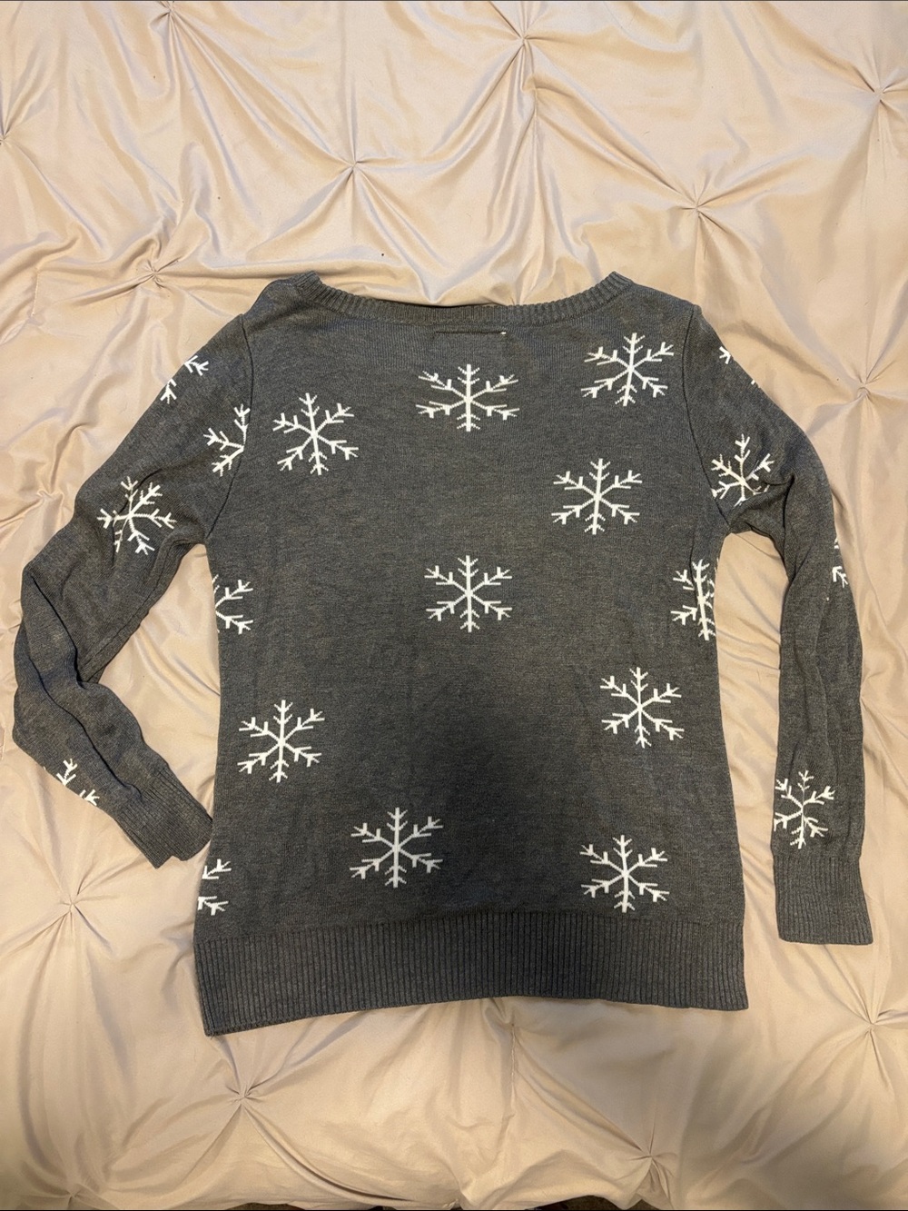 Tipsy Elves Gray Snowman Sequin Crewneck Sweater - Picture 2 of 7